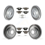 Front Rear Coat Brake Rotors Ceramic Pad Kit For 2012 BMW 335i Convertible/Coupe