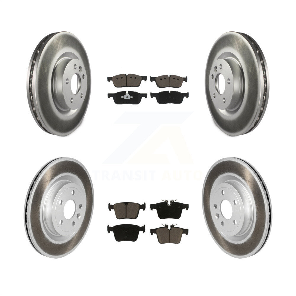 Front Rear Coat Disc Brake Rotors Ceramic Pad Kit For Land Rover Discovery Sport