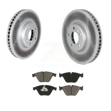 Charger l&#39;image dans la galerie, Front Coated Disc Brake Rotors And Ceramic Pads Kit For 2011-2013 BMW 535i