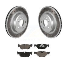 Load image into Gallery viewer, Rear Coated Disc Brake Rotors And Ceramic Pads Kit For 2013 BMW 328i xDrive 3.0L