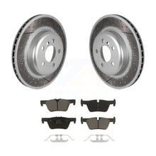 Charger l&#39;image dans la galerie, Rear Coated Disc Brake Rotors And Ceramic Pads Kit For BMW 330i GT xDrive 328i