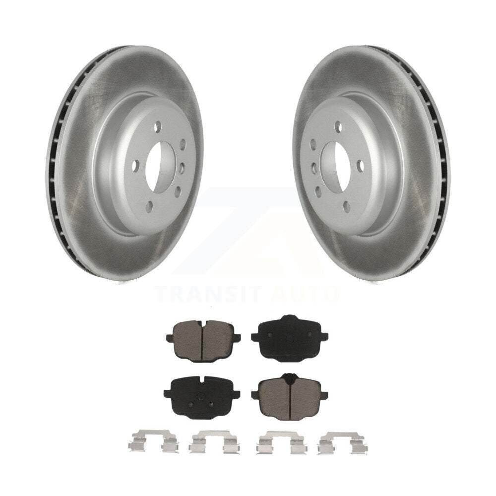 Rear Coat Brake Rotor Ceramic Pad Kit For BMW 535i 550i xDrive 650i 640i Gran B6