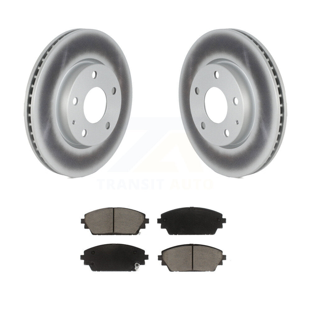 Front Coated Disc Brake Rotors And Ceramic Pads Kit For Mazda 3