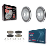Front Coated Disc Brake Rotors And Ceramic Pads Kit For Mazda 3