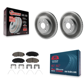 Front Coated Disc Brake Rotors And Ceramic Pads Kit For Honda Accord Acura TSX