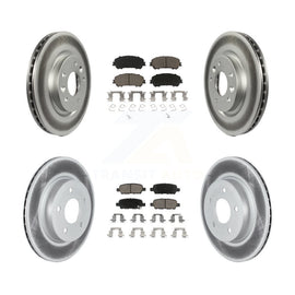 Front Rear Coated Brake Rotors Ceramic Pad Kit For Nissan Rogue Sport Qashqai SL