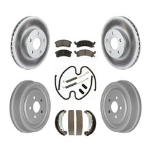 Charger l'image dans la galerie, Front Rear Coated Brake Rotors Ceramic Pad Drum Kit (7Pc) For Chevrolet Cavalier