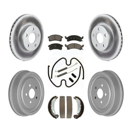 Front Rear Coated Brake Rotors Ceramic Pad Drum Kit (7Pc) For Chevrolet Cavalier