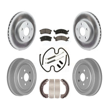 Charger l'image dans la galerie, Front Rear Coated Brake Rotors Ceramic Pad Drum Kit (7Pc) For Chevrolet Cavalier