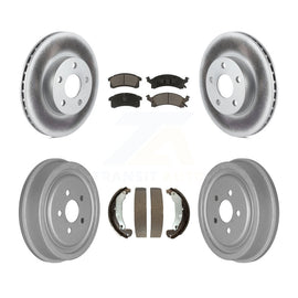 Front Rear Coat Brake Rotors Ceramic Pad Drum Kit For Chevrolet Cavalier Pontiac