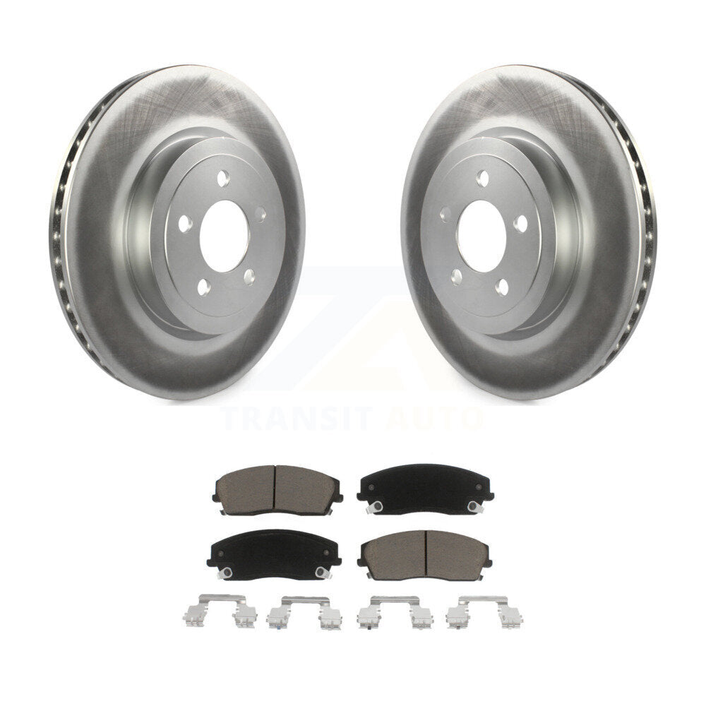 Front Coat Brake Rotor Ceramic Pad Kit For 2015-2018 Dodge Charger RWD with 3.6L