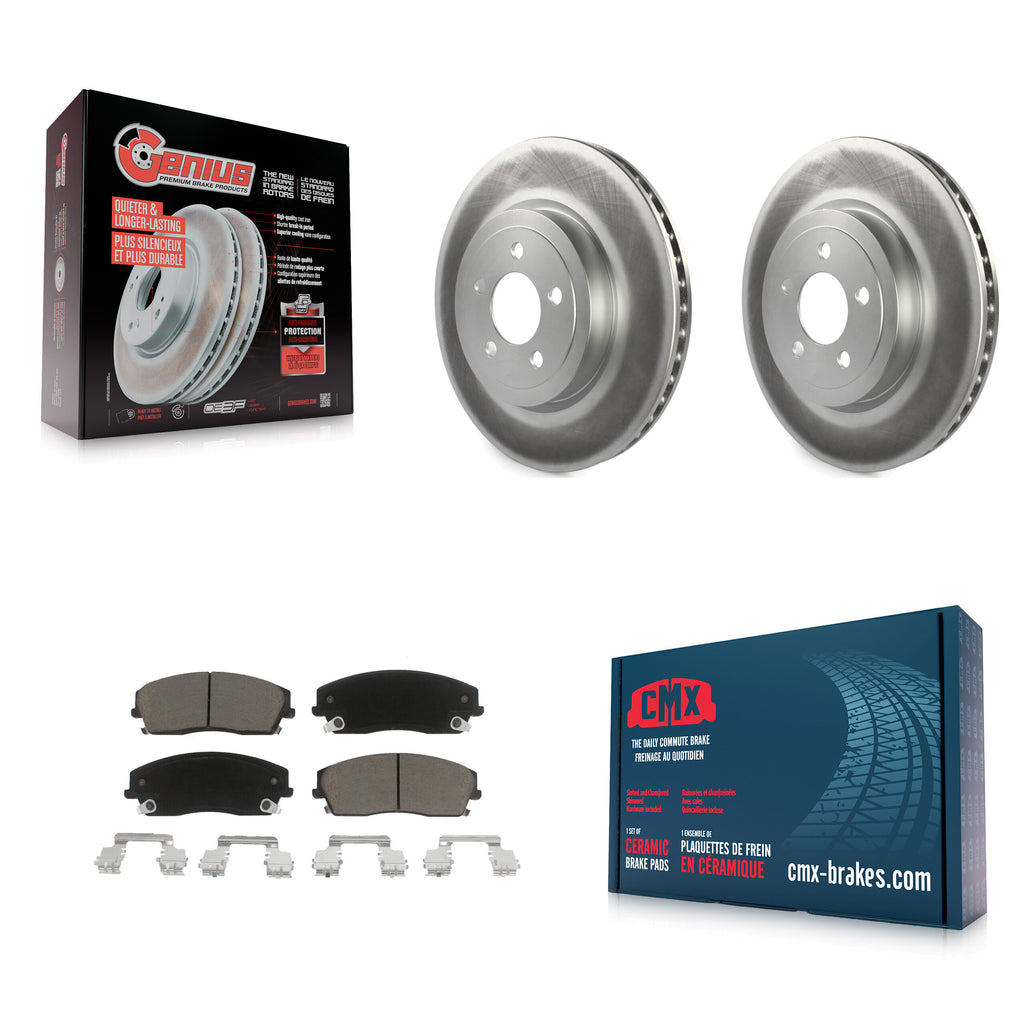 [Front] 15-18 Dodge Charger RWD with 3.6L Premium Coated Rotors & Ceramic Pads Brake Kit For Max Braking