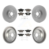 Front Rear Coat Brake Rotor Ceramic Pad Kit For Ford Police Responder Hybrid SSV