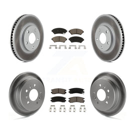 Front Rear Coated Brake Rotor & Ceramic Pad Kit For Chevrolet Impala Monte Carlo