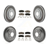 Front Rear Coated Brake Rotor & Ceramic Pad Kit For Chevrolet Impala Monte Carlo