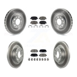 Front Rear Coated Disc Brake Rotors And Ceramic Pads Kit For Jeep Compass