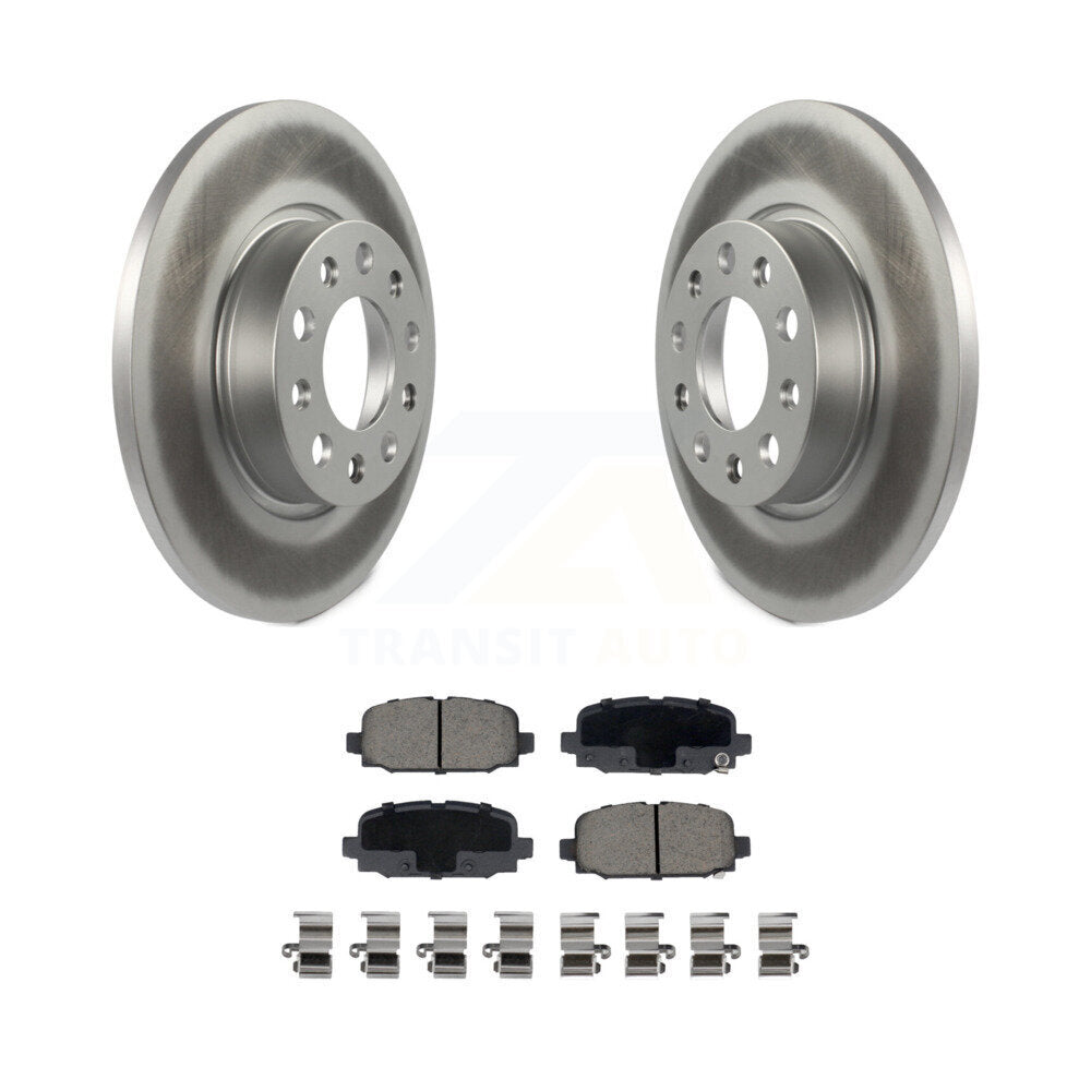 Rear Coated Disc Brake Rotors And Ceramic Pads Kit For Jeep Compass