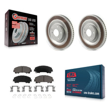 Charger l'image dans la galerie, Front Coated Disc Brake Rotors And Ceramic Pads Kit For INFINITI QX50 QX55