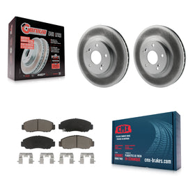 Front Coated Disc Brake Rotors And Ceramic Pads Kit For Honda Accord