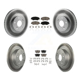 Front Rear Coat Brake Rotor Ceramic Pad Kit For 05 Honda Accord Hybrid with 3.0L