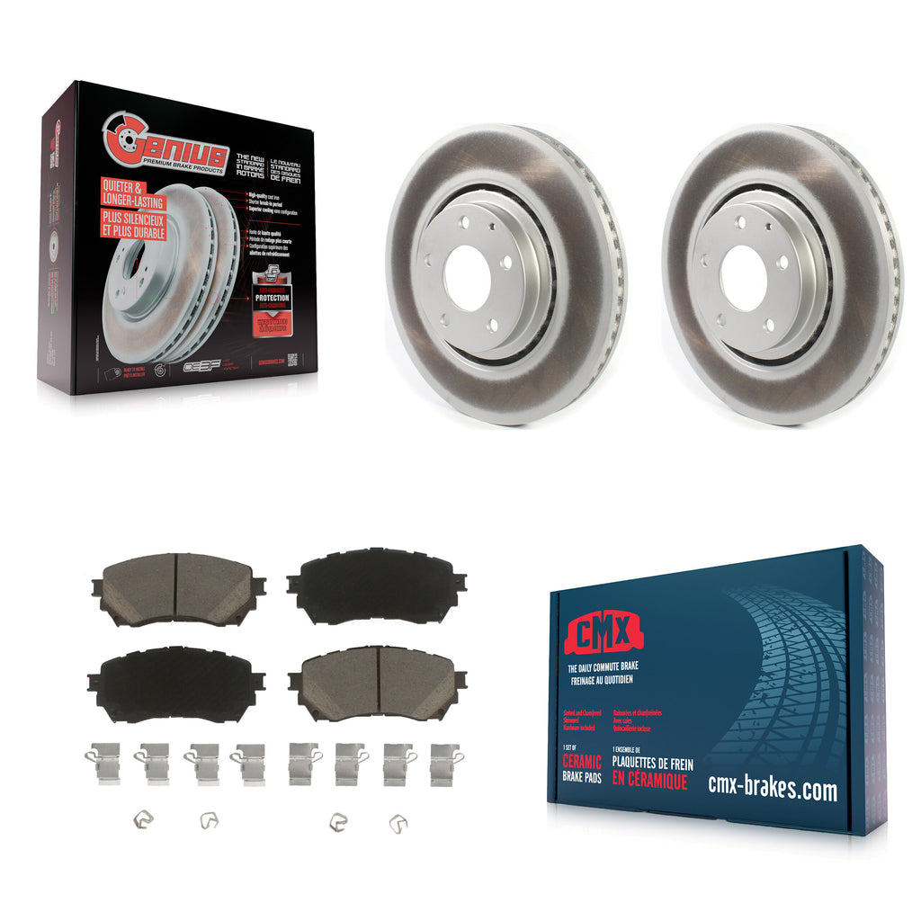 [Front] 2021 Mazda 6 Turbocharged Premium Coated Rotors & Ceramic Pads Brake Kit For Max Braking
