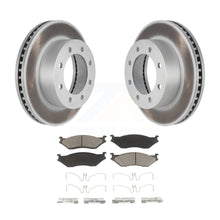 Charger l&#39;image dans la galerie, Front Coated Disc Brake Rotors And Ceramic Pads Kit For Ford F-450 Super Duty