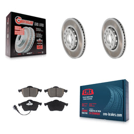 Front Coated Disc Brake Rotors And Ceramic Pads Kit For Audi A6 Quattro 100