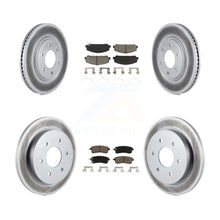 Load image into Gallery viewer, Front Rear Coated Brake Rotor Ceramic Pad Kit For Nissan Armada With Solid