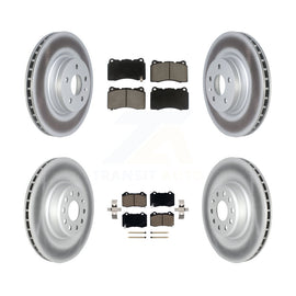 Front Rear Coated Brake Rotor Ceramic Pad Kit For Tesla S X With Brembo Calipers