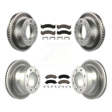 Charger l&#39;image dans la galerie, Front Rear Coated Disc Brake Rotors &amp; Ceramic Pad Kit For Chevrolet Express 4500
