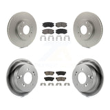 Front Rear Coated Brake Rotor Ceramic Pad Kit For 2005 Kia Magentis From 10