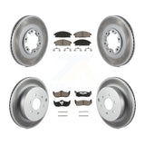 Front Rear Coated Brake Rotor Ceramic Pad Kit For Nissan Pathfinder From 08 2004