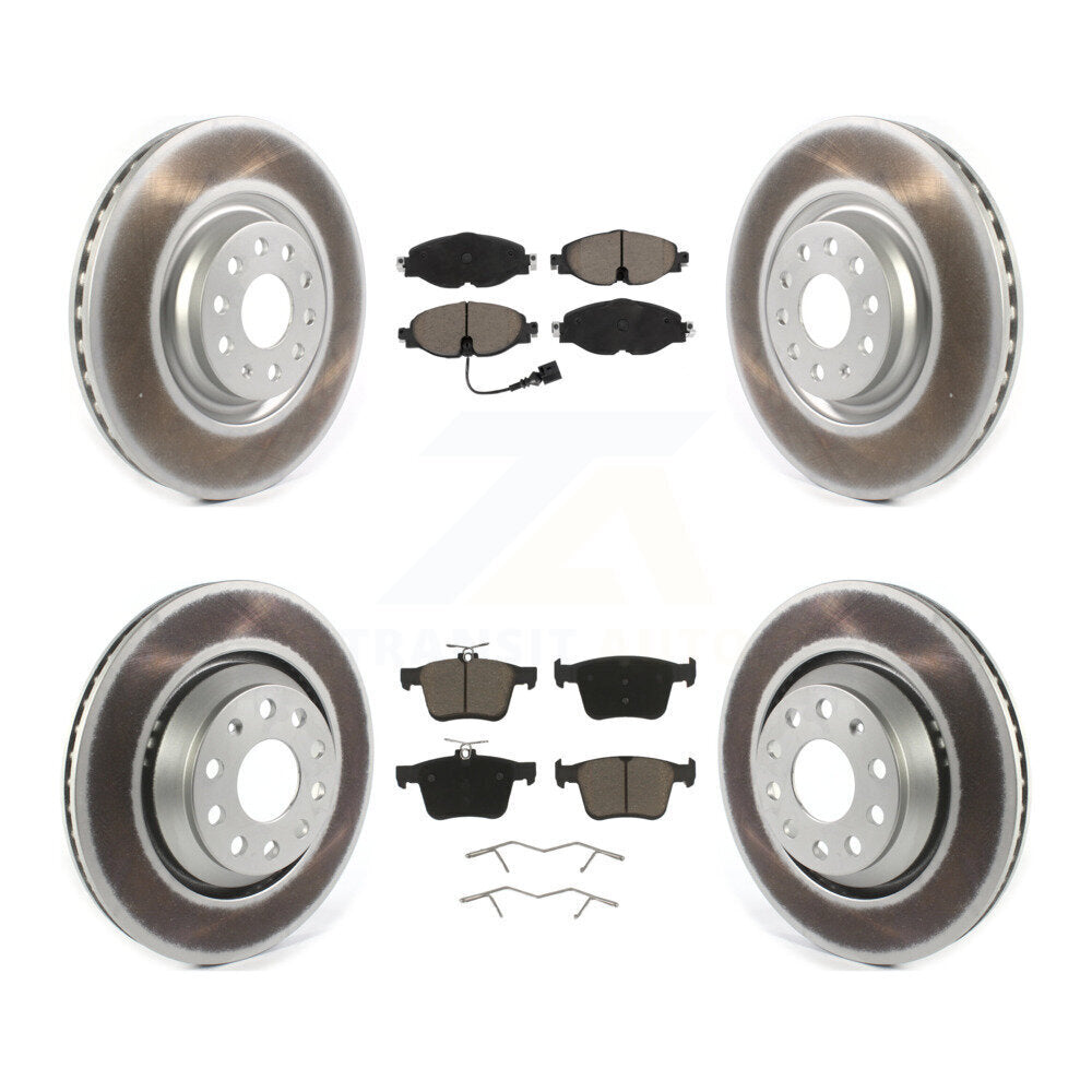 [Front+Rear] 2019-2020 Audi A3 Quattro Premium Coated Rotors & Ceramic Pads Brake Kit For Max Braking
