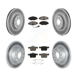 [Front+Rear] 2022-2023 Volkswagen Taos FWD Premium Coated Rotors & Ceramic Pads Brake Kit For Max Braking