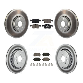 Front Rear Coated Disc Brake Rotors And Ceramic Pads Kit For Volvo XC60