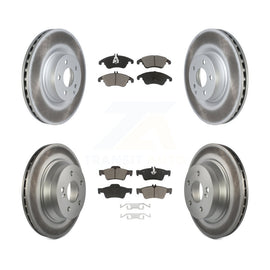 [Front+Rear] 15-16 Mercedes-Benz E400 Sedan Premium Coated Rotors & Ceramic Pads Brake Kit For Max Braking