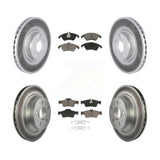[Front+Rear] 15-16 Mercedes-Benz E400 Sedan Premium Coated Rotors & Ceramic Pads Brake Kit For Max Braking