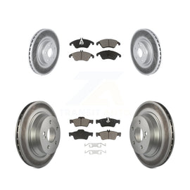 [Front+Rear] 15-16 Mercedes-Benz E400 Sedan Premium Coated Rotors & Ceramic Pads Brake Kit For Max Braking