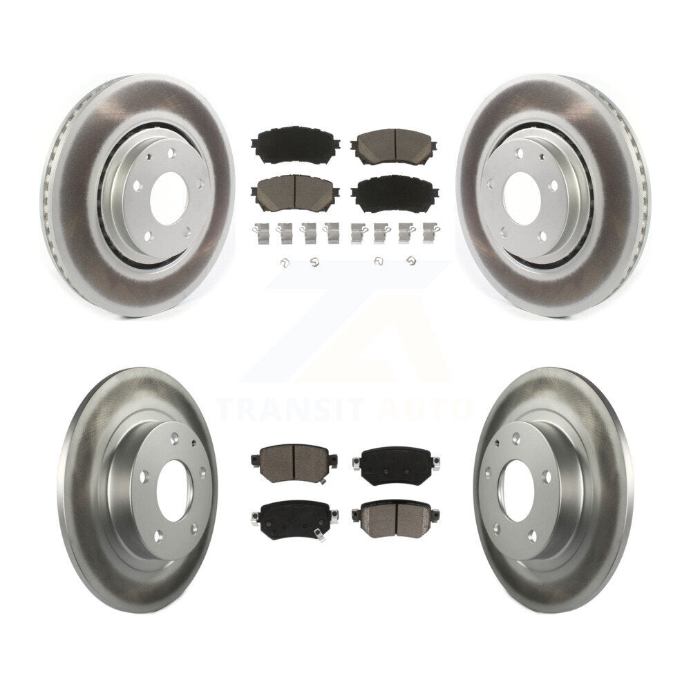 [Front+Rear] 2021 Mazda 6 Turbocharged Premium Coated Rotors & Ceramic Pads Brake Kit For Max Braking