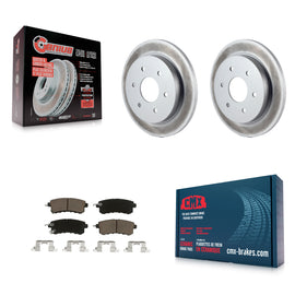 [Rear] 17-19 Nissan Armada With Solid Premium Coated Rotors & Ceramic Pads Brake Kit For Max Braking