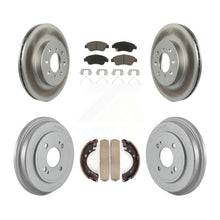 Charger l'image dans la galerie, Front Rear Coated Disc Brake Rotors Ceramic Pads And Drum Kit For Honda Civic