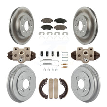 Load image into Gallery viewer, Front Rear Coated Disc Brake Rotors Ceramic Pad &amp; Drum Kit (9Pc) For Honda Civic