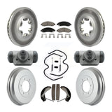 Front Rear Coated Brake Rotors Ceramic Pad Drum Kit (9Pc) For Chevrolet Colorado