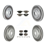 Front Rear Coated Disc Brake Rotors And Ceramic Pads Kit (6Pc) For BMW 535i