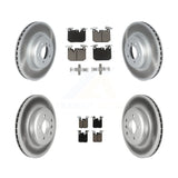 Front Rear Coated Brake Rotor Ceramic Pad Kit For BMW 335i xDrive 330i 435i 340i