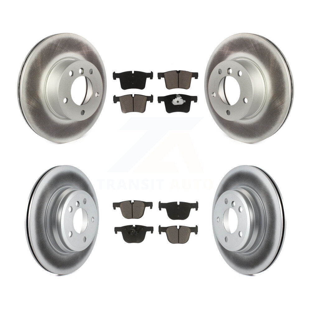 Kit de rotors de frein à disque enduits avant et arrière et plaquettes en céramique pour BMW 330i 