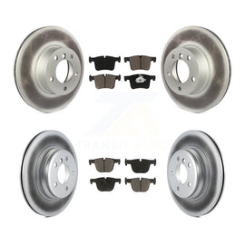 Kit de rotors de frein à disque enduits avant et arrière et plaquettes en céramique pour BMW 330i 