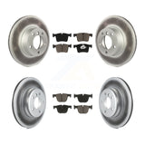 Kit de rotors de frein à disque enduits avant et arrière et plaquettes en céramique pour BMW 330i 