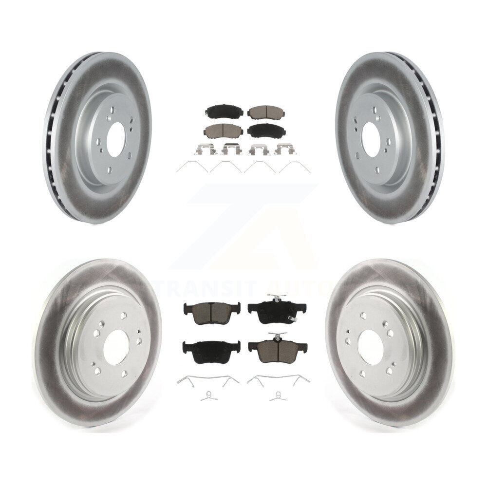 [Front+Rear] 2019-2021 Acura RDX Premium Coated Rotors & Ceramic Pads Brake Kit For Max Braking