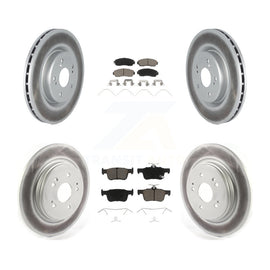 Kit de disques de frein à disque à revêtement avant et arrière et plaquettes en céramique pour Acura RDX 2019 – 2022 